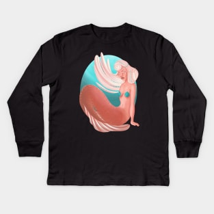 Pearl Mermaid Kids Long Sleeve T-Shirt